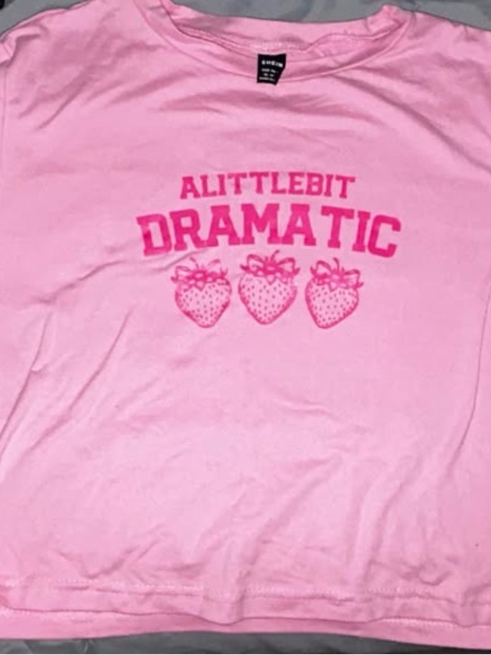 Pink “A Little Bit Dramatic” Graphic Tee | XL